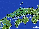2020年02月17日の中国地方のアメダス(気温)