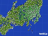 関東・甲信地方のアメダス実況(風向・風速)(2020年02月17日)