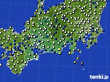 東海地方のアメダス実況(風向・風速)(2020年02月17日)