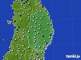 岩手県のアメダス実況(風向・風速)(2020年02月17日)