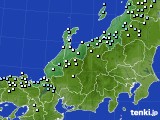 北陸地方のアメダス実況(降水量)(2020年02月18日)