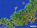 北陸地方のアメダス実況(日照時間)(2020年02月18日)