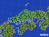 中国地方のアメダス実況(日照時間)(2020年02月18日)