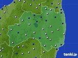 福島県のアメダス実況(風向・風速)(2020年02月18日)