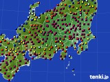 関東・甲信地方のアメダス実況(日照時間)(2020年02月19日)
