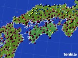 四国地方のアメダス実況(日照時間)(2020年02月19日)