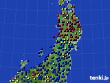 東北地方のアメダス実況(日照時間)(2020年02月20日)