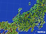 北陸地方のアメダス実況(日照時間)(2020年02月20日)