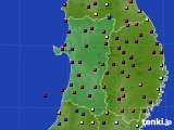 2020年02月20日の秋田県のアメダス(日照時間)