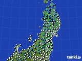 東北地方のアメダス実況(気温)(2020年02月20日)