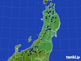 東北地方のアメダス実況(積雪深)(2020年02月21日)