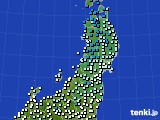 東北地方のアメダス実況(気温)(2020年02月21日)
