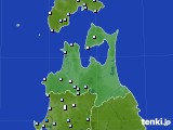 青森県のアメダス実況(降水量)(2020年02月22日)