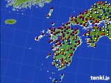 九州地方のアメダス実況(日照時間)(2020年02月22日)
