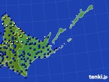 道東のアメダス実況(日照時間)(2020年02月22日)