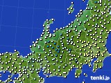 北陸地方のアメダス実況(気温)(2020年02月22日)