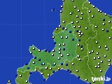 道央のアメダス実況(風向・風速)(2020年02月22日)