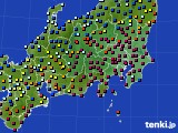 関東・甲信地方のアメダス実況(日照時間)(2020年02月23日)