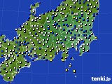 関東・甲信地方のアメダス実況(風向・風速)(2020年02月23日)