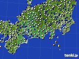 2020年02月23日の東海地方のアメダス(風向・風速)