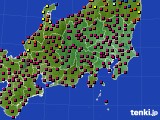 関東・甲信地方のアメダス実況(日照時間)(2020年02月24日)