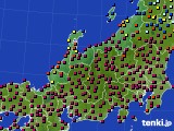 北陸地方のアメダス実況(日照時間)(2020年02月24日)