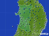秋田県のアメダス実況(気温)(2020年02月24日)