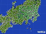 関東・甲信地方のアメダス実況(風向・風速)(2020年02月24日)