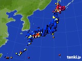 アメダス実況(日照時間)(2020年02月25日)