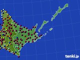 道東のアメダス実況(日照時間)(2020年02月25日)