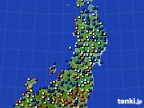 東北地方のアメダス実況(日照時間)(2020年02月27日)