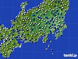 関東・甲信地方のアメダス実況(風向・風速)(2020年02月27日)