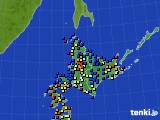 2020年03月03日の北海道地方のアメダス(日照時間)