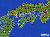 四国地方のアメダス実況(日照時間)(2020年03月03日)