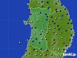 秋田県のアメダス実況(日照時間)(2020年03月03日)