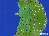 2020年03月03日の秋田県のアメダス(風向・風速)