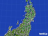 東北地方のアメダス実況(風向・風速)(2020年03月04日)