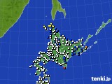 北海道地方のアメダス実況(風向・風速)(2020年03月05日)