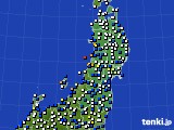 2020年03月05日の東北地方のアメダス(風向・風速)