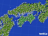 2020年03月05日の四国地方のアメダス(風向・風速)