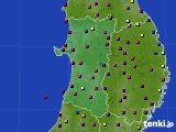 秋田県のアメダス実況(日照時間)(2020年03月07日)