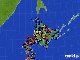 北海道地方のアメダス実況(日照時間)(2020年03月09日)