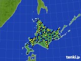 2020年03月11日の北海道地方のアメダス(積雪深)