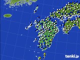 九州地方のアメダス実況(風向・風速)(2020年03月11日)