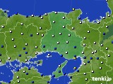 2020年03月11日の兵庫県のアメダス(風向・風速)