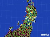 東北地方のアメダス実況(日照時間)(2020年03月12日)