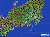 関東・甲信地方のアメダス実況(日照時間)(2020年03月12日)