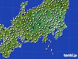 関東・甲信地方のアメダス実況(風向・風速)(2020年03月12日)