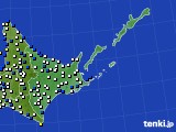 道東のアメダス実況(風向・風速)(2020年03月12日)