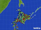 2020年03月13日の北海道地方のアメダス(日照時間)